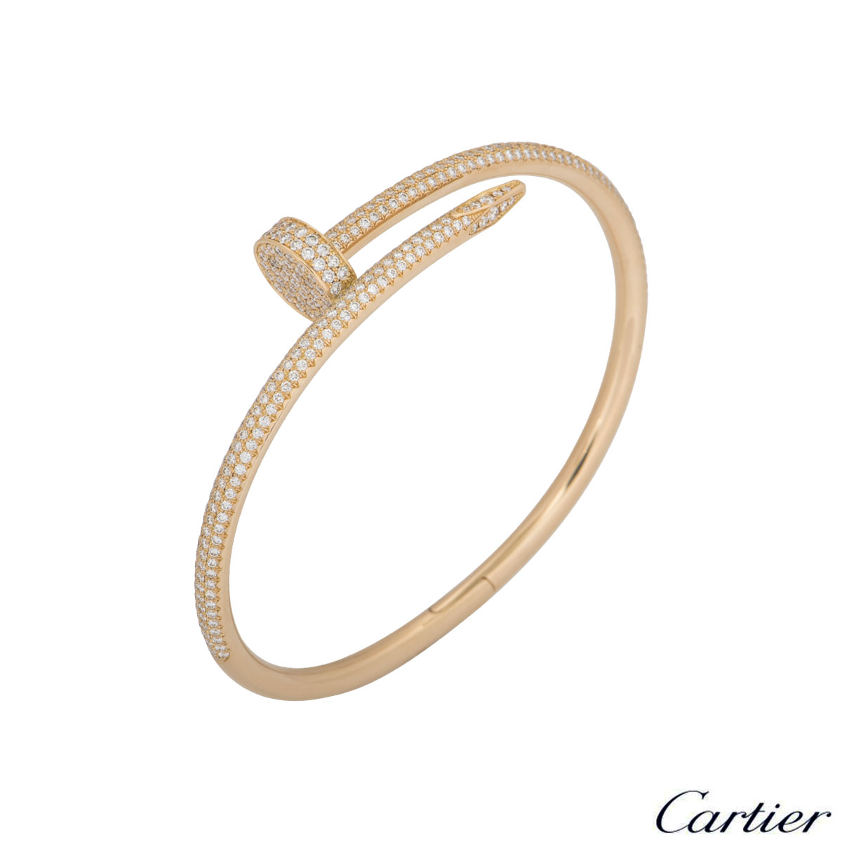 cartier gold nail with diamonds